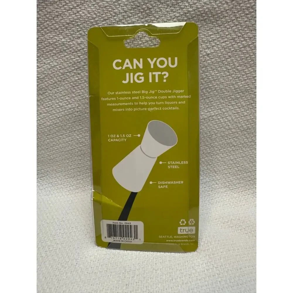 True Big Jig Stainless Steel Double Jigger - Silver